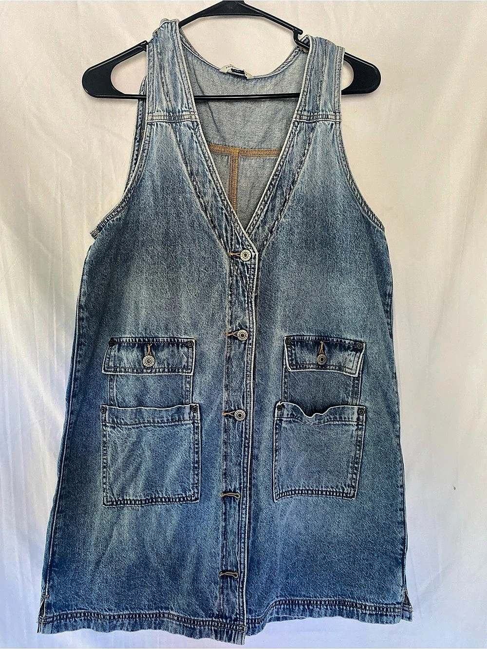 American Eagle Denim Button-Front Vest/Dress Size Medium